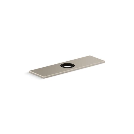 Kohler 8In Escutcheon Plate For Insight And Kinesis Faucet In Vibrant Brushed Nickel 13479-B-BN